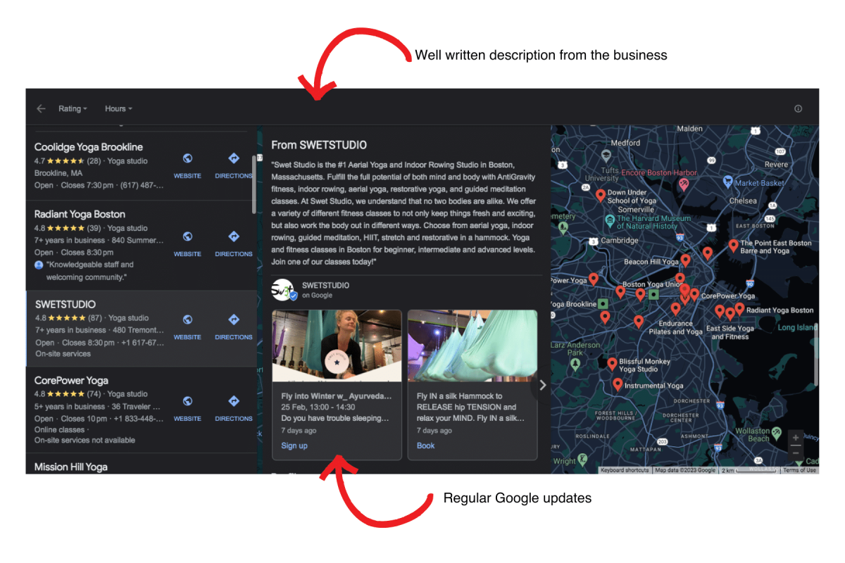 google my business from the business description example reputation 911