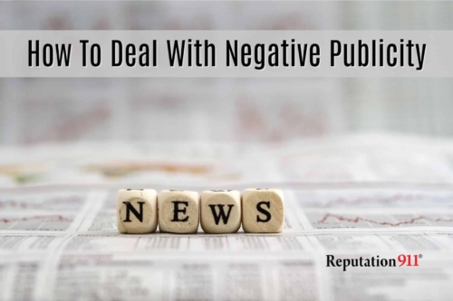 how to deal with negative publicity online