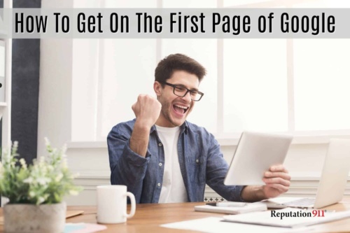 how to get on the first page of google