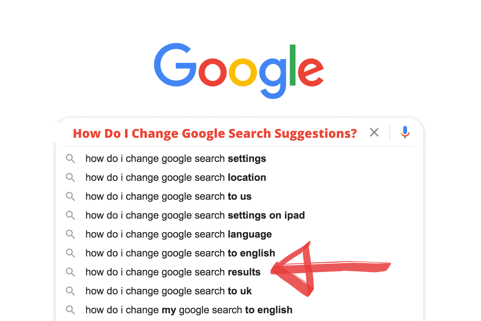 change google search suggestions