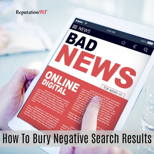 How to bury negative google search results