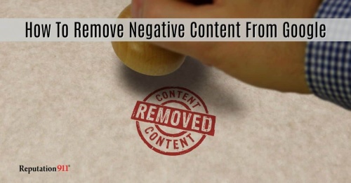 how to remove negative content from google search results