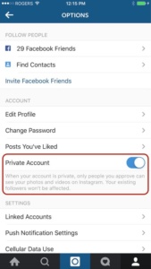 Private Social Media Account