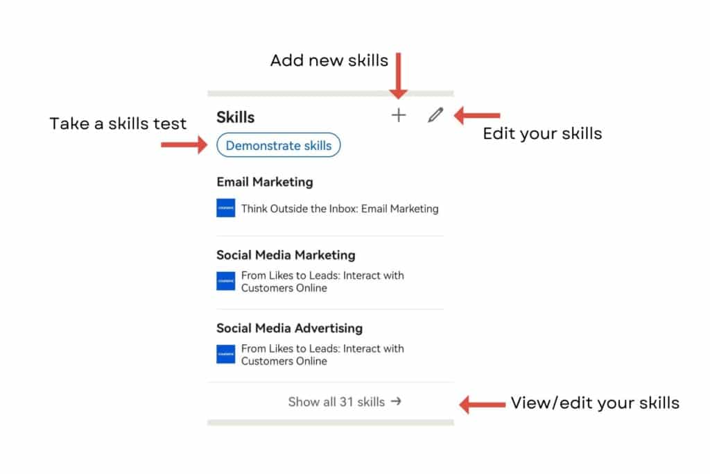 How to add a verified skill to linkedin