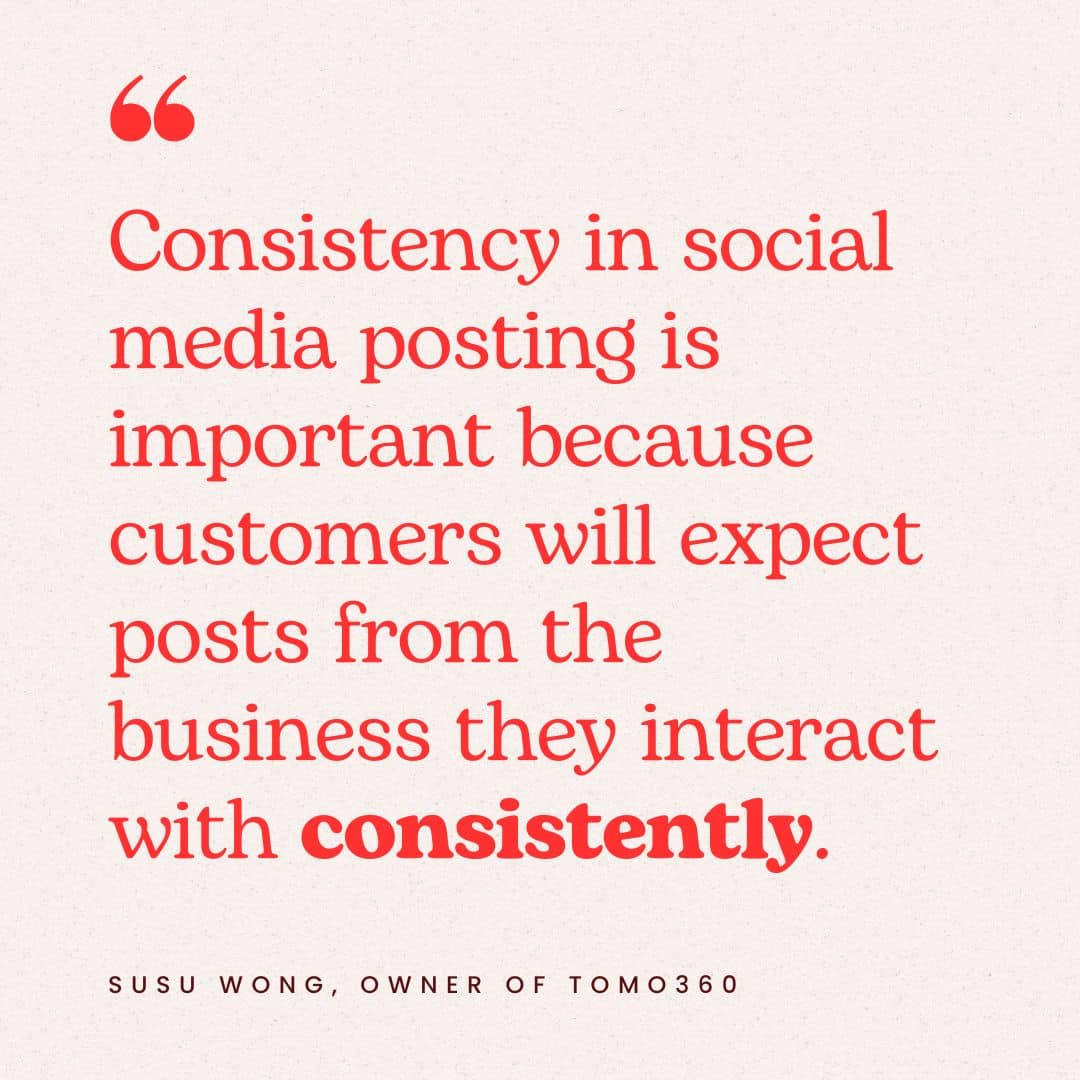 consistency on social media susu wong